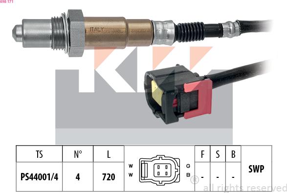 KW 498 171 - Sonde lambda droxauto.com