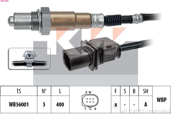 KW 498 395 - Sonde lambda droxauto.com