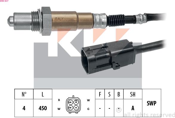 KW 498 357 - Sonde lambda droxauto.com