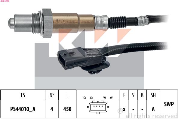 KW 498 309 - Sonde lambda droxauto.com