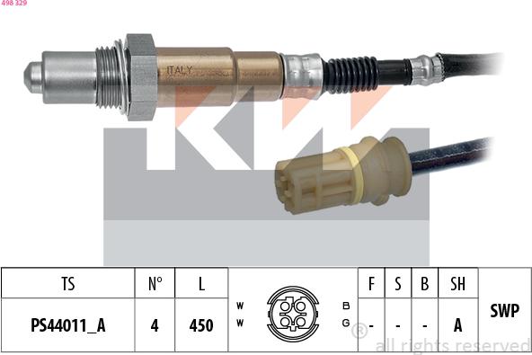 KW 498 329 - Sonde lambda droxauto.com