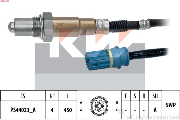 KW 498 326 - Sonde lambda droxauto.com