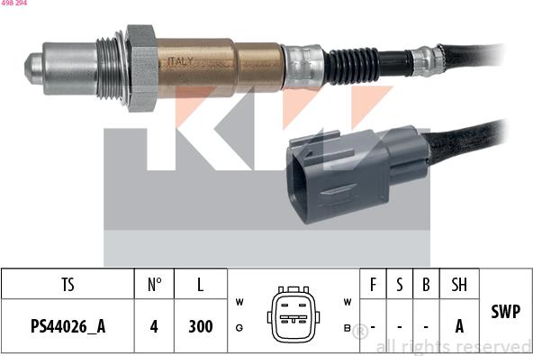 KW 498 294 - Sonde lambda droxauto.com