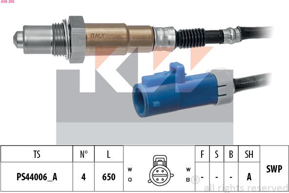 KW 498 295 - Sonde lambda droxauto.com