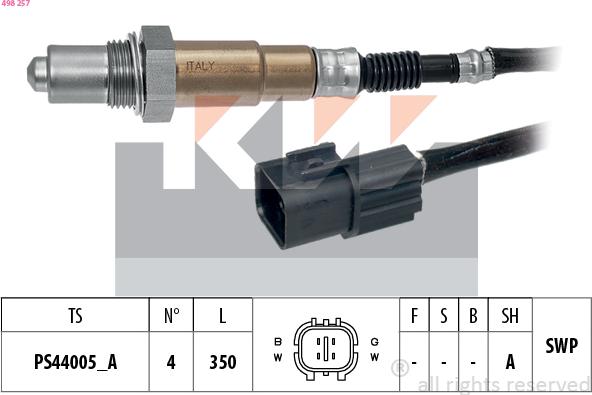 KW 498 257 - Sonde lambda droxauto.com