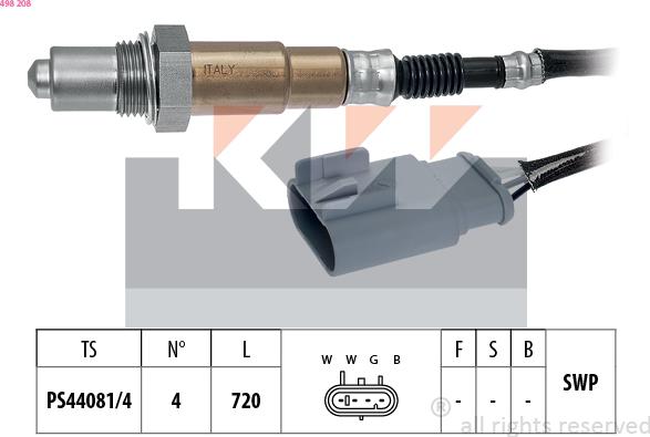 KW 498 208 - Sonde lambda droxauto.com