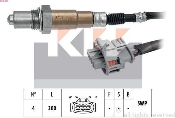 KW 498 214 - Sonde lambda droxauto.com