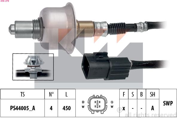 KW 498 279 - Sonde lambda droxauto.com