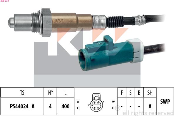 KW 498 273 - Sonde lambda droxauto.com