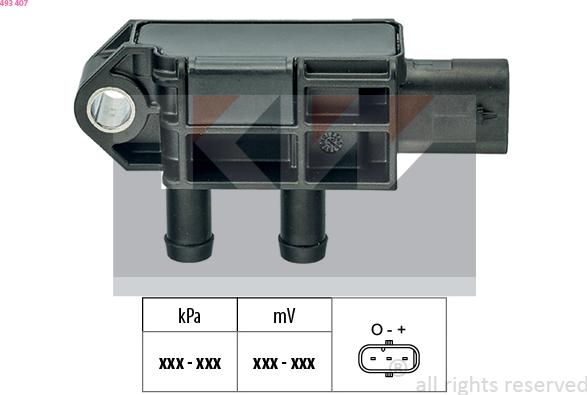 KW 493 407 - Capteur de pression barométrique, adaptation à l'altitude droxauto.com