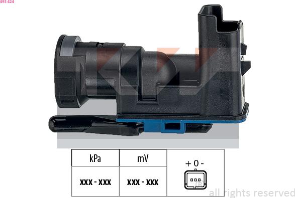 KW 493 424 - Capteur de pression barométrique, adaptation à l'altitude droxauto.com