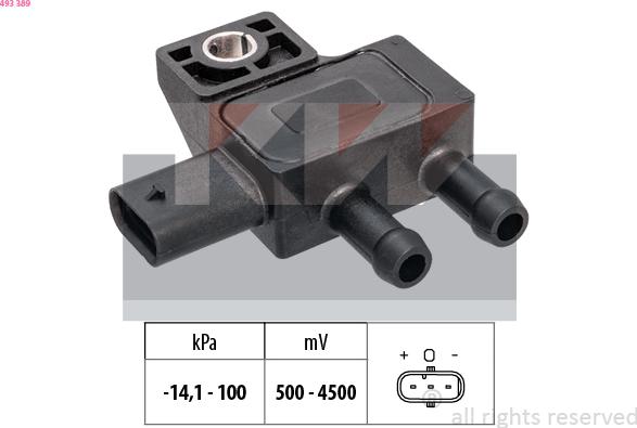 KW 493 389 - Capteur de pression barométrique, adaptation à l'altitude droxauto.com