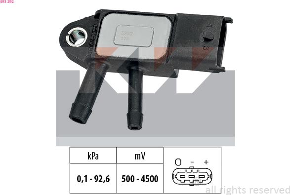 KW 493 292 - Capteur de pression barométrique, adaptation à l'altitude droxauto.com