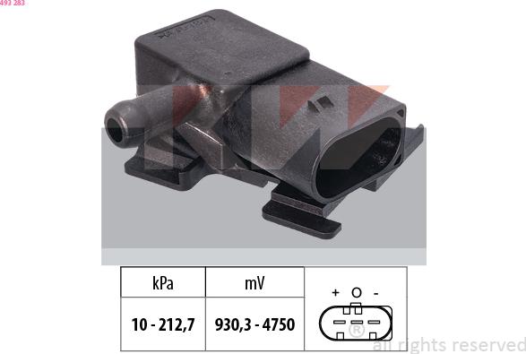 KW 493 283 - Capteur de pression barométrique, adaptation à l'altitude droxauto.com