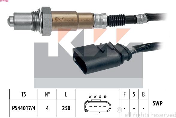 KW 497 920 - Sonde lambda droxauto.com