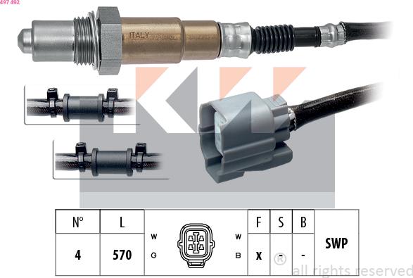 KW 497 492 - Sonde lambda droxauto.com