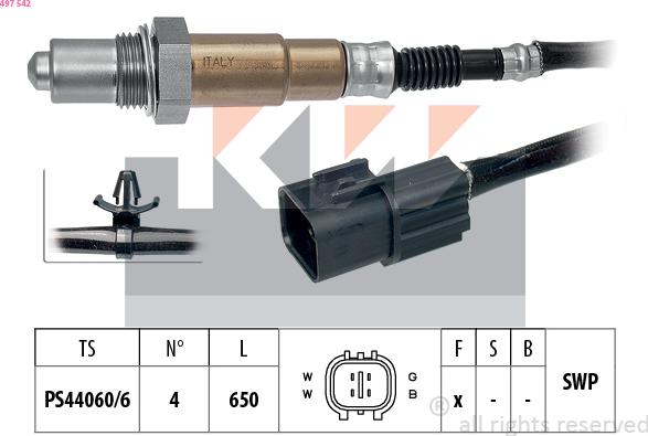 KW 497 542 - Sonde lambda droxauto.com