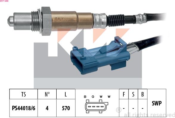 KW 497 588 - Sonde lambda droxauto.com