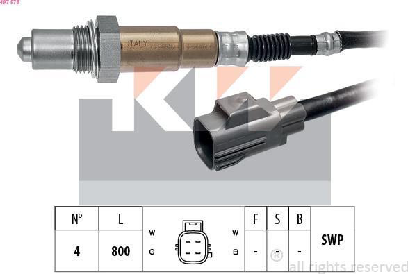KW 497 578 - Sonde lambda droxauto.com