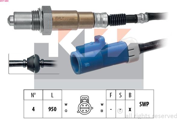 KW 497 680 - Sonde lambda droxauto.com