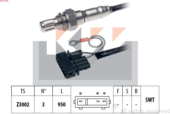 KW 497 044 - Sonde lambda droxauto.com