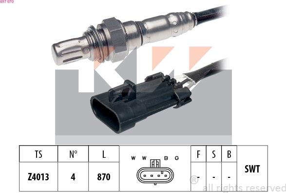 KW 497 070 - Sonde lambda droxauto.com