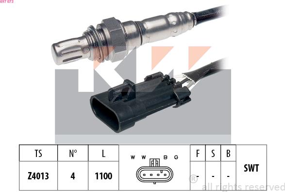 KW 497 073 - Sonde lambda droxauto.com