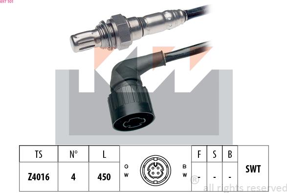 KW 497 101 - Sonde lambda droxauto.com