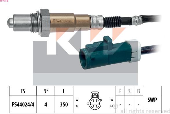 KW 497 318 - Sonde lambda droxauto.com