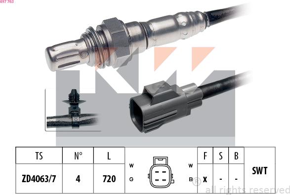 KW 497 763 - Sonde lambda droxauto.com