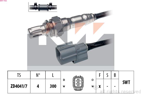 KW 497 732 - Sonde lambda droxauto.com
