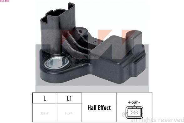 KW 453 458 - Capteur d'angle, vilebrequin droxauto.com