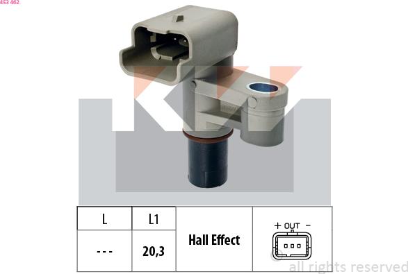 KW 453 462 - Capteur, position d'arbre à cames droxauto.com