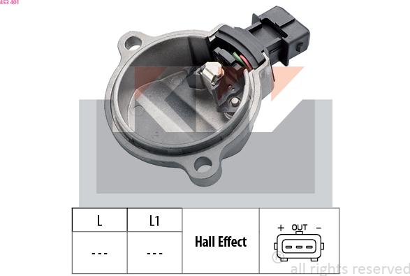 KW 453 401 - Capteur, position d'arbre à cames droxauto.com