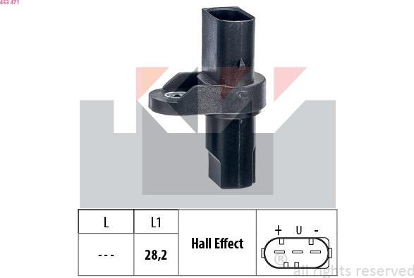 KW 453 471 - Capteur, position d'arbre à cames droxauto.com