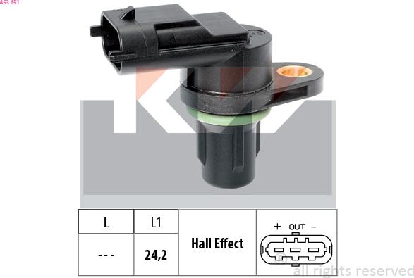 KW 453 651 - Capteur, position d'arbre à cames droxauto.com