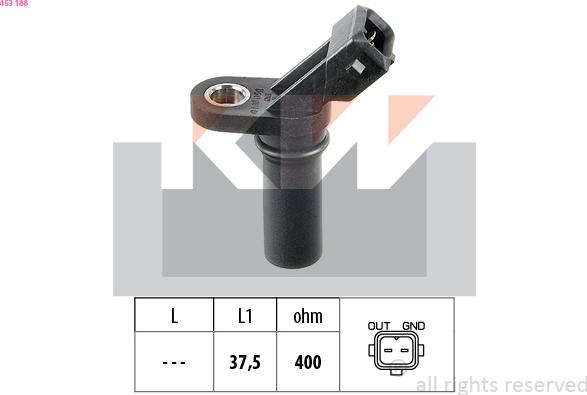 KW 453 188 - Capteur d'angle, vilebrequin droxauto.com