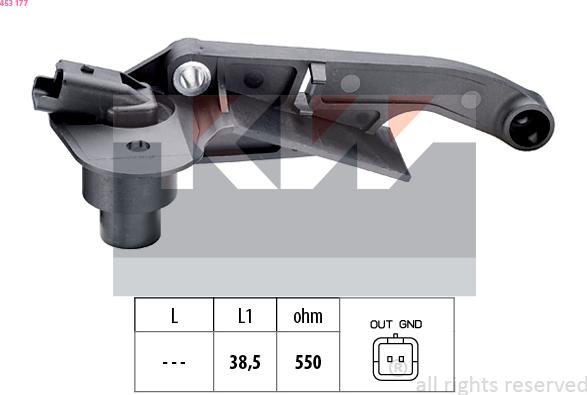 KW 453 177 - Capteur d'angle, vilebrequin droxauto.com