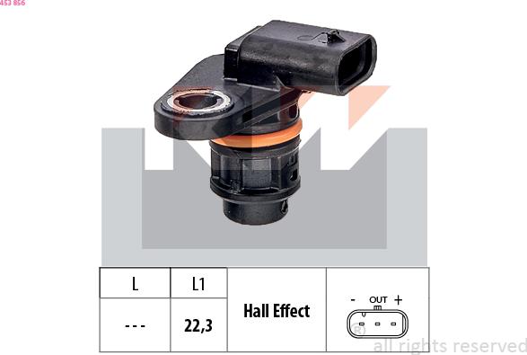 KW 453 856 - Capteur, position d'arbre à cames droxauto.com