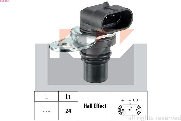 KW 453 343 - Capteur, position d'arbre à cames droxauto.com