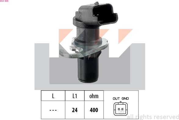 KW 453 305 - Capteur d'angle, vilebrequin droxauto.com