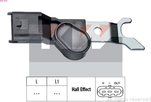 KW 453 310 - Capteur, position d'arbre à cames droxauto.com