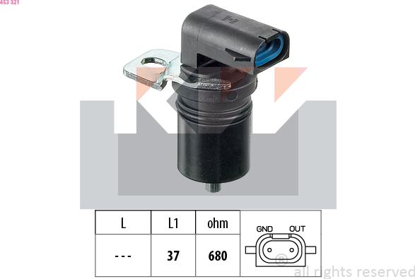 KW 453 321 - Capteur, régime droxauto.com