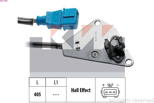 KW 453 208 - Capteur, position d'arbre à cames droxauto.com