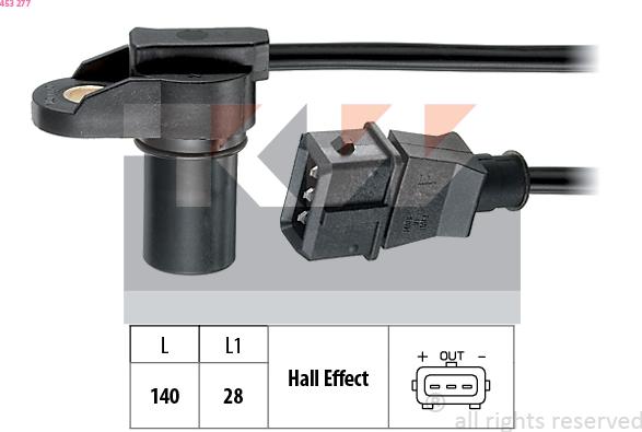 KW 453 277 - Capteur, position d'arbre à cames droxauto.com