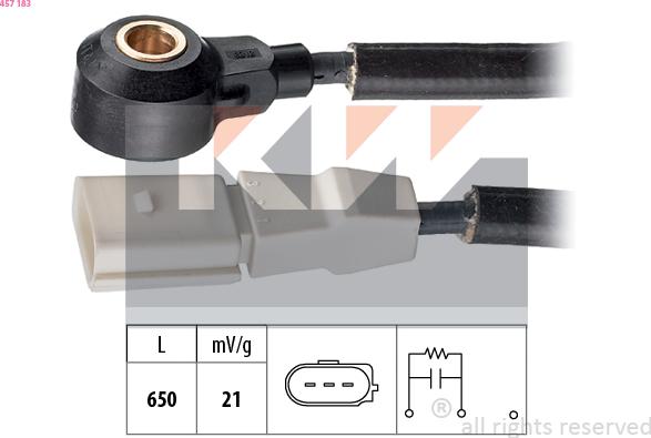 KW 457 183 - Capteur de cognement droxauto.com