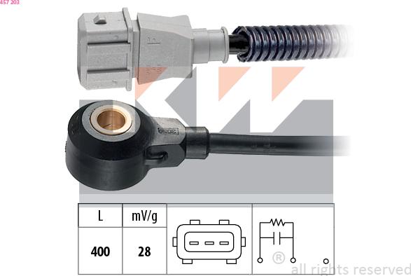 KW 457 203 - Capteur de cognement droxauto.com