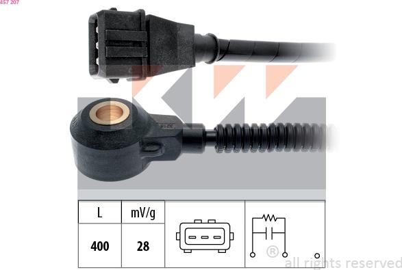 KW 457 207 - Capteur de cognement droxauto.com