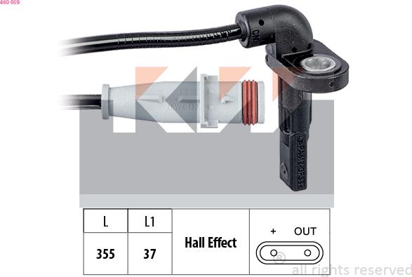 KW 460 059 - Capteur, vitesse de roue droxauto.com