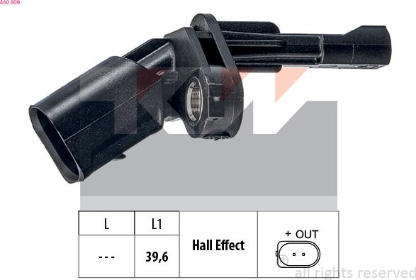 KW 460 009 - Capteur, vitesse de roue droxauto.com